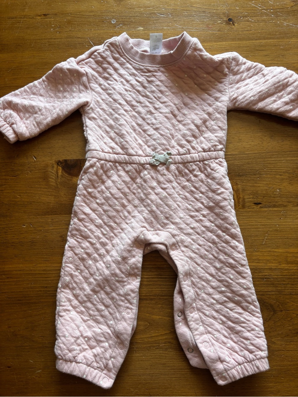 Carter's Quilted Pink Polka Dot 18M Romper